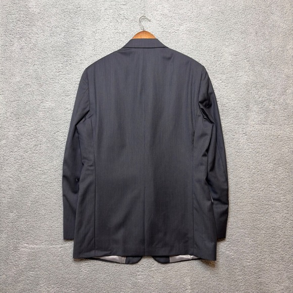 Hart Schaffner Marx Worsted Wool 2Pc Suit 43L Men Gray Blazer Pants Business USA - Picture 8 of 10